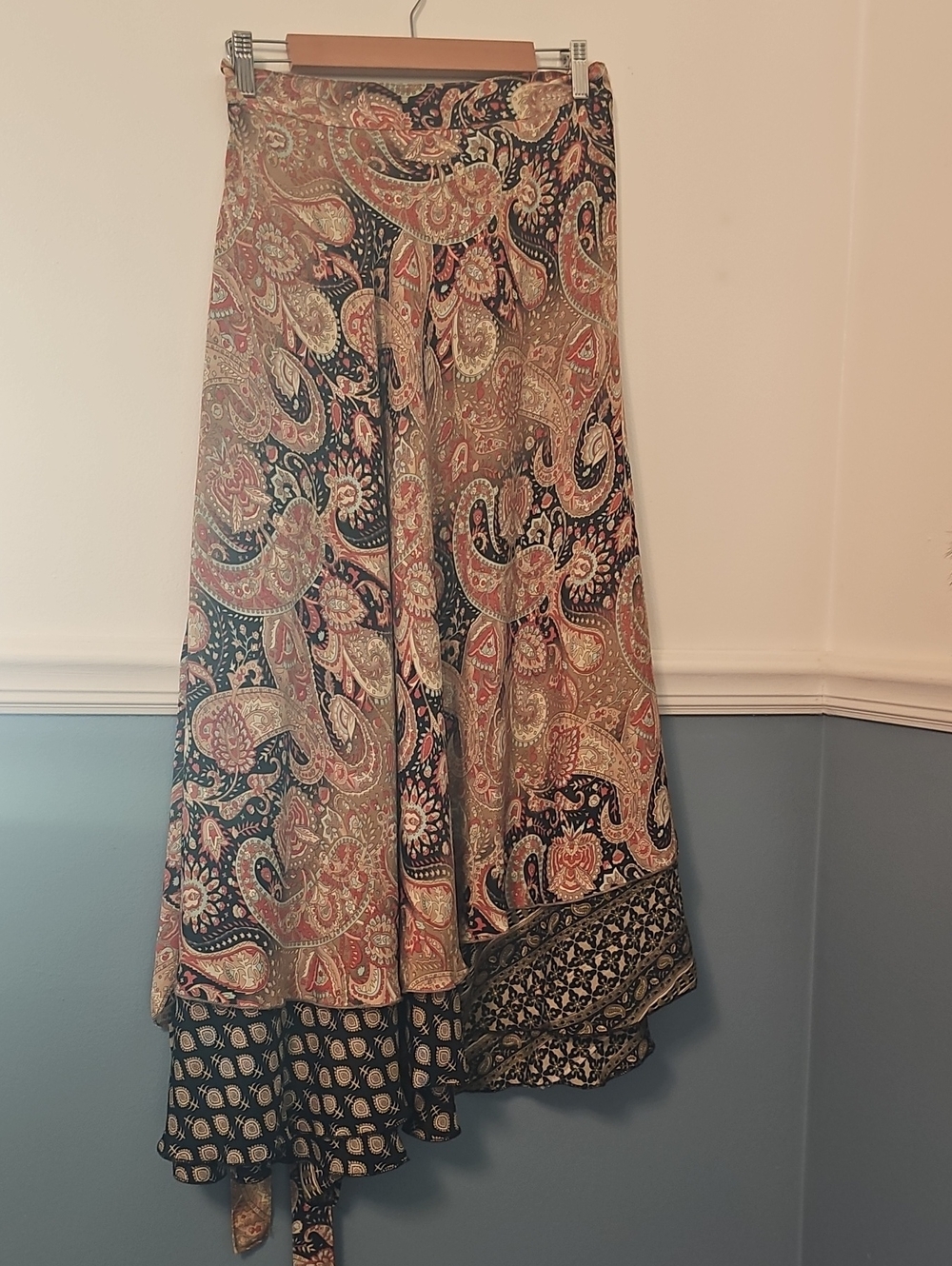 Bohemian Paisley Reversible skirt in Multi-Color